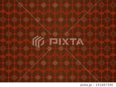 A subtle red background with a gold Chinese floral pattern 141887390