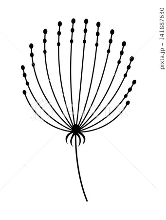 Dandelion flower doodle line icon collection. Hand drawn outline style Dandelion flower doodle line icon collection. Hand drawn outline style 141887630
