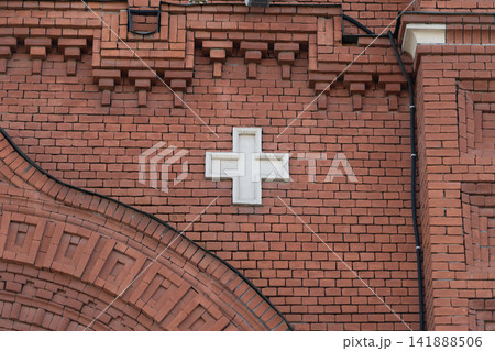 Exploring the architectural beauty of Holy Assumption Cathedral in Tula Russia with intricate brickwork details Exploring the architectural beauty of Holy Assumption Cathedral in Tula Russia with intricate brickwork details 141888506