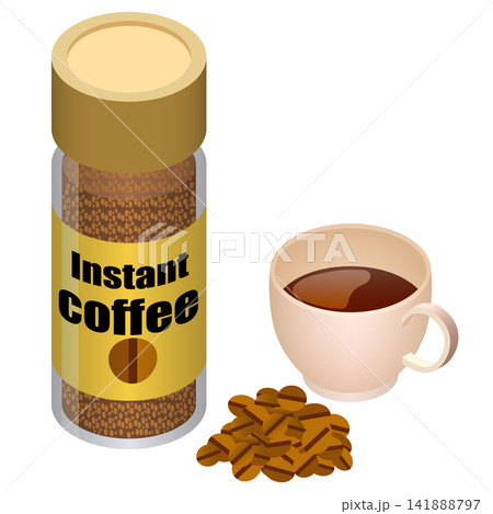 インスタントコーヒーとカップ インスタントコーヒーとカップ 141888797