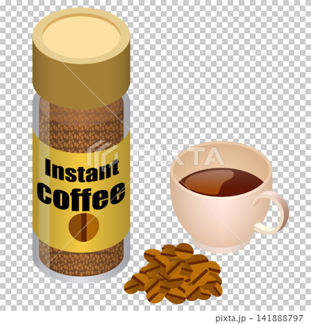 インスタントコーヒーとカップ インスタントコーヒーとカップ 141888797