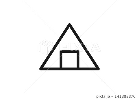 テントの線画アイコン テントの線画アイコン 141888870