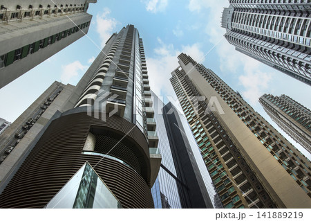 Skyscrapers in Hong Kong downtown, China Skyscrapers in Hong Kong downtown, China 141889219