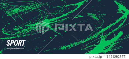 Graffiti grunge brush stroke texture on sporty background with scratch and pen messy scribbles. Emerald green music paint with dirty graffiti and grunge artist mood. Creative vector drawing for poster Graffiti grunge brush stroke texture on sporty background with scratch and pen messy scribbles. Emerald green music paint with dirty graffiti and grunge artist mood. Creative vector drawing for poster 141890875