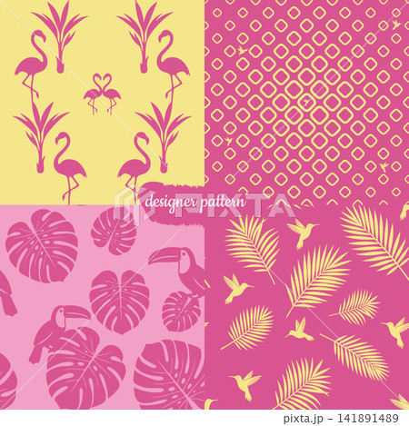 Pink and magenta digital paper seamless textures vector collection 141891489