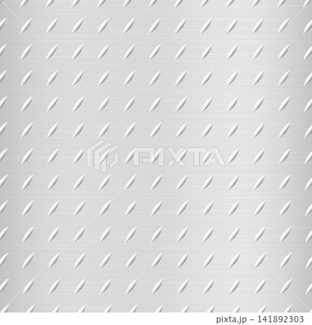 Polished silver metal grille texture. Brushed metallic surface pattern. Seamless industrial steel background for modern decorative design and wallpaper Polished silver metal grille texture. Brushed metallic surface pattern. Seamless industrial steel background for modern decorative design and wallpaper 141892303