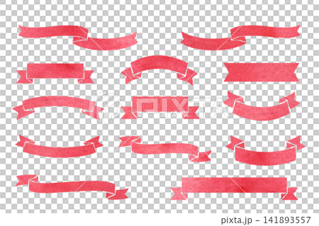 Watercolor ribbon set Watercolor ribbon set 141893557