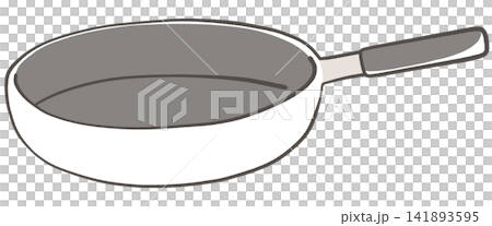 Illustration of a non-stick frying pan Illustration of a non-stick frying pan 141893595