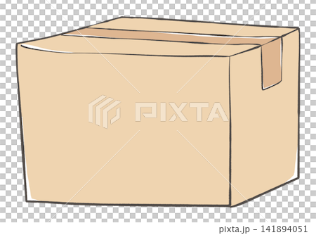 Illustration of cardboard box Illustration of cardboard box 141894051