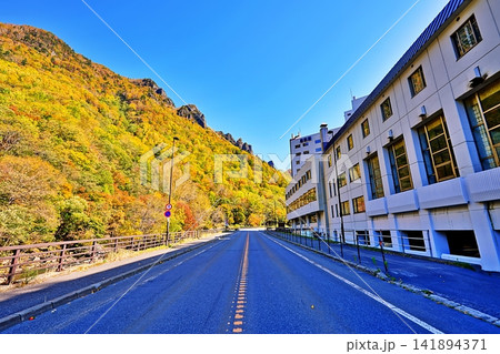 層雲峡温泉街の風景 層雲峡温泉街の風景 141894371