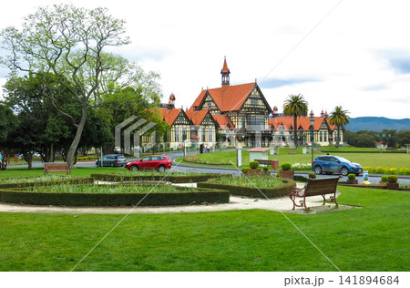 Historic Tudor Revival Building in Lush Park Garden 141894684