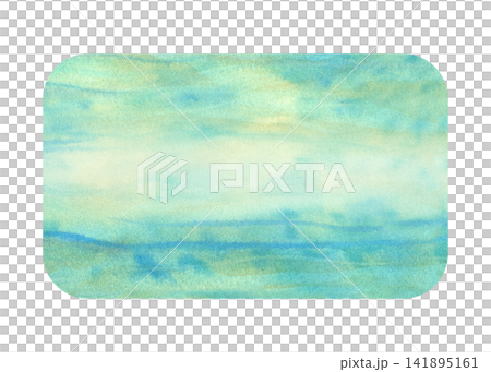 Bright watercolor ocean template inspired by sunlight reflections on water. Hand painted template with fresh turquoise design for branding, social media, invitations, packaging and summer projects Bright watercolor ocean template inspired by sunlight reflections on water. Hand painted template with fresh turquoise design for branding, social media, invitations, packaging and summer projects 141895161