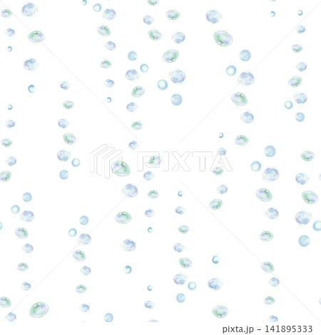 Seamless watercolor pattern with delicate transparent air bubbles scattered across light, turquoise and dark backgrounds. Minimal aquatic design for fabric, wallpaper, packaging and marine projects Seamless watercolor pattern with delicate transparent air bubbles scattered across light, turquoise and dark backgrounds. Minimal aquatic design for fabric, wallpaper, packaging and marine projects 141895333