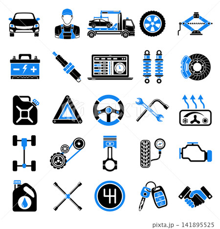 Car Service Vector Icons Set 141895525