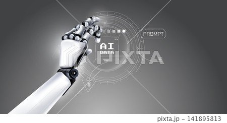 A robotic arm, a synthesis of technology and artificial intelligence 141895813