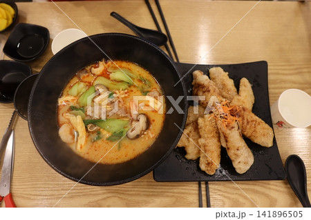 Japanese Hot Pot and Fried Dishes Meal Set Japanese Hot Pot and Fried Dishes Meal Set 141896505