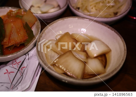 Korean Banchan Side Dishes in Ceramic Bowls Korean Banchan Side Dishes in Ceramic Bowls 141896563