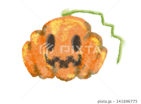 手描き風のかわいいジャックオーランタン イラスト ハロウィンのかぼち 手描き風のかわいいジャックオーランタン イラスト ハロウィンのかぼち 141896775
