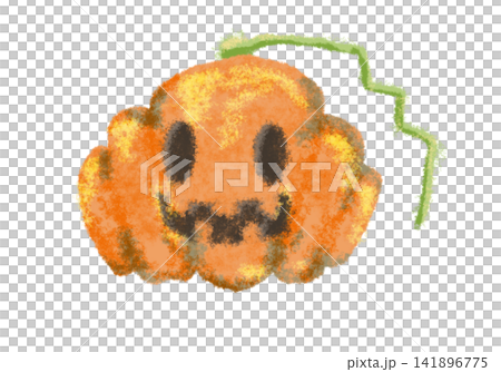 手描き風のかわいいジャックオーランタン イラスト ハロウィンのかぼち 手描き風のかわいいジャックオーランタン イラスト ハロウィンのかぼち 141896775