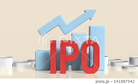Successful Initial Public Offering with Rising Financial Growth Chart 3d render. Successful Initial Public Offering with Rising Financial Growth Chart 3d render. 141897342