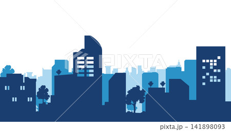 Green City Skyline Silhouette Illustration. Trees Eco Urban Landscape Vector Background. Architecture and Environmental. Seamless composition isolated on white background Green City Skyline Silhouette Illustration. Trees Eco Urban Landscape Vector Background. Architecture and Environmental. Seamless composition isolated on white background 141898093