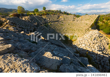 Ruins of antique theater of Selge, Turkey Ruins of antique theater of Selge, Turkey 141898461