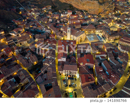 Aerial view of the spanish city of Daroca. Aragon, Spain Aerial view of the spanish city of Daroca. Aragon, Spain 141898766