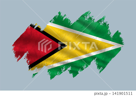 Gunaya flag is depicted with brushstrokes and features textured design elements. 141901511