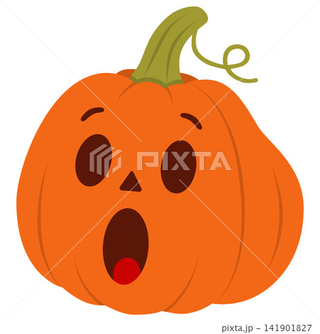 Cute Surprised Jack O Lantern Pumpkin Halloween Autumn Illustration Cute Surprised Jack O Lantern Pumpkin Halloween Autumn Illustration 141901827