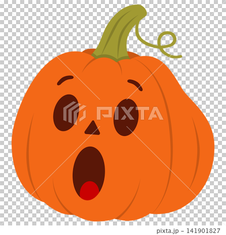 Cute Surprised Jack O Lantern Pumpkin Halloween Autumn Illustration Cute Surprised Jack O Lantern Pumpkin Halloween Autumn Illustration 141901827