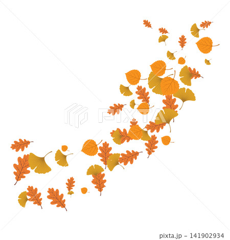 Falling autumn leaves illustration Falling autumn leaves illustration 141902934