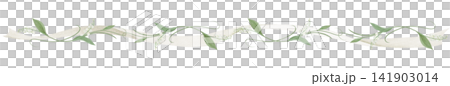 Watercolor illustration of lily of the valley and ribbon frame Watercolor illustration of lily of the valley and ribbon frame 141903014
