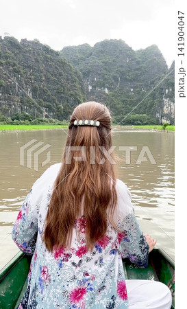 Cute woman and stunning river views Cute woman and stunning river views 141904047