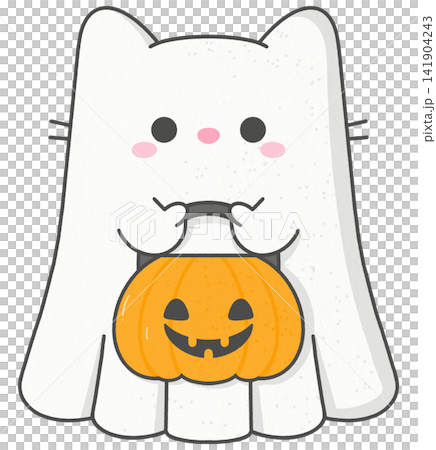 Cute Cat Trick or Treating for Halloween Cute Cat Trick or Treating for Halloween 141904243