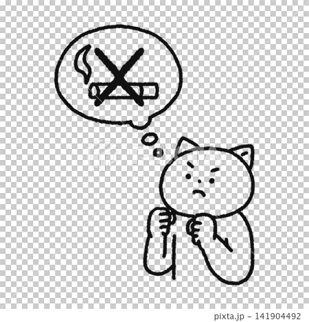 一隻貓決定戒菸(線條描圖) 一隻貓決定戒菸(線條描圖) 141904492