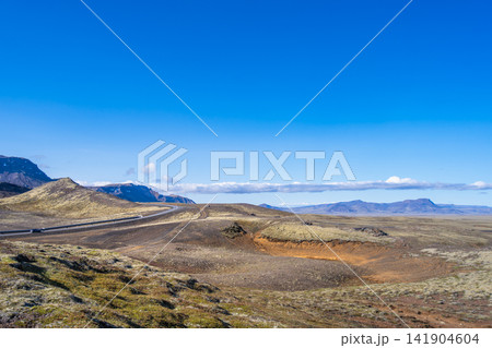 Scenic View of Iceland Ring Road and Volcanic Landscape Scenic View of Iceland Ring Road and Volcanic Landscape 141904604