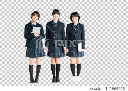 Middle school students, high school students, and female high school students walking with smiles on their faces (going to school, going home from school, commuting to school) Middle school students, high school students, and female high school students walking with smiles on their faces (going to school, going home from school, commuting to school) 141906426