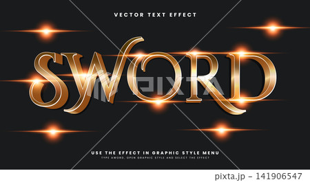 Sword editable text effect template Sword editable text effect template 141906547
