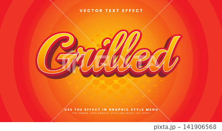 Grilled editable text effect Template 141906568