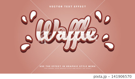 Waffle editable text effect template 141906570