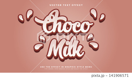 Creamy Choco milk editable text effect Template Creamy Choco milk editable text effect Template 141906571