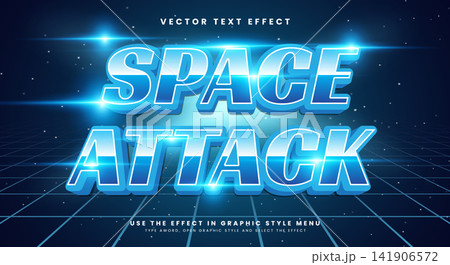 Space Attack editable text effect Template 141906572