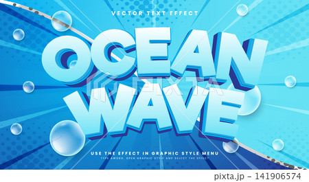 Ocean wave 3d editable text effect Ocean wave 3d editable text effect 141906574