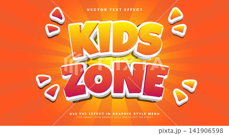 Kids Zone 3d editable text effect Template Kids Zone 3d editable text effect Template 141906598