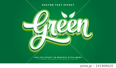 Green editable text effect Template 141906620