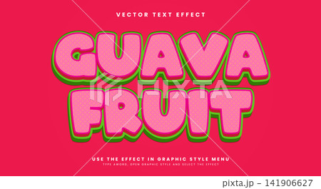 Guava Fruit 3D Editable Text effect Template Guava Fruit 3D Editable Text effect Template 141906627
