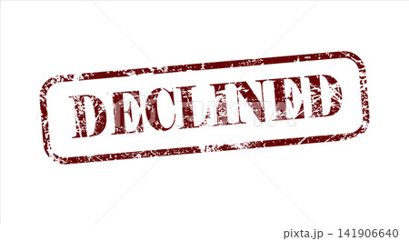 Declined stamp icon with grunge rubber Declined stamp icon with grunge rubber 141906640