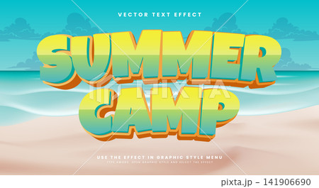 Summer Camp 3d editable text effect Summer Camp 3d editable text effect 141906690