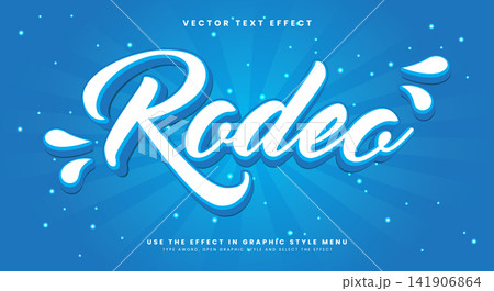 Rodeo 3D Editable Text effect Template 141906864