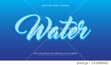 Water 3d editable text effect Template Water 3d editable text effect Template 141906902